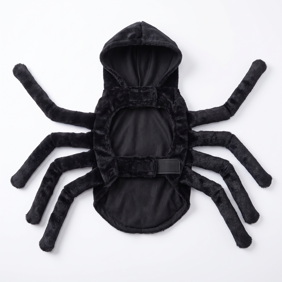 Catspider costume detail flat lay showing 8 spider legs