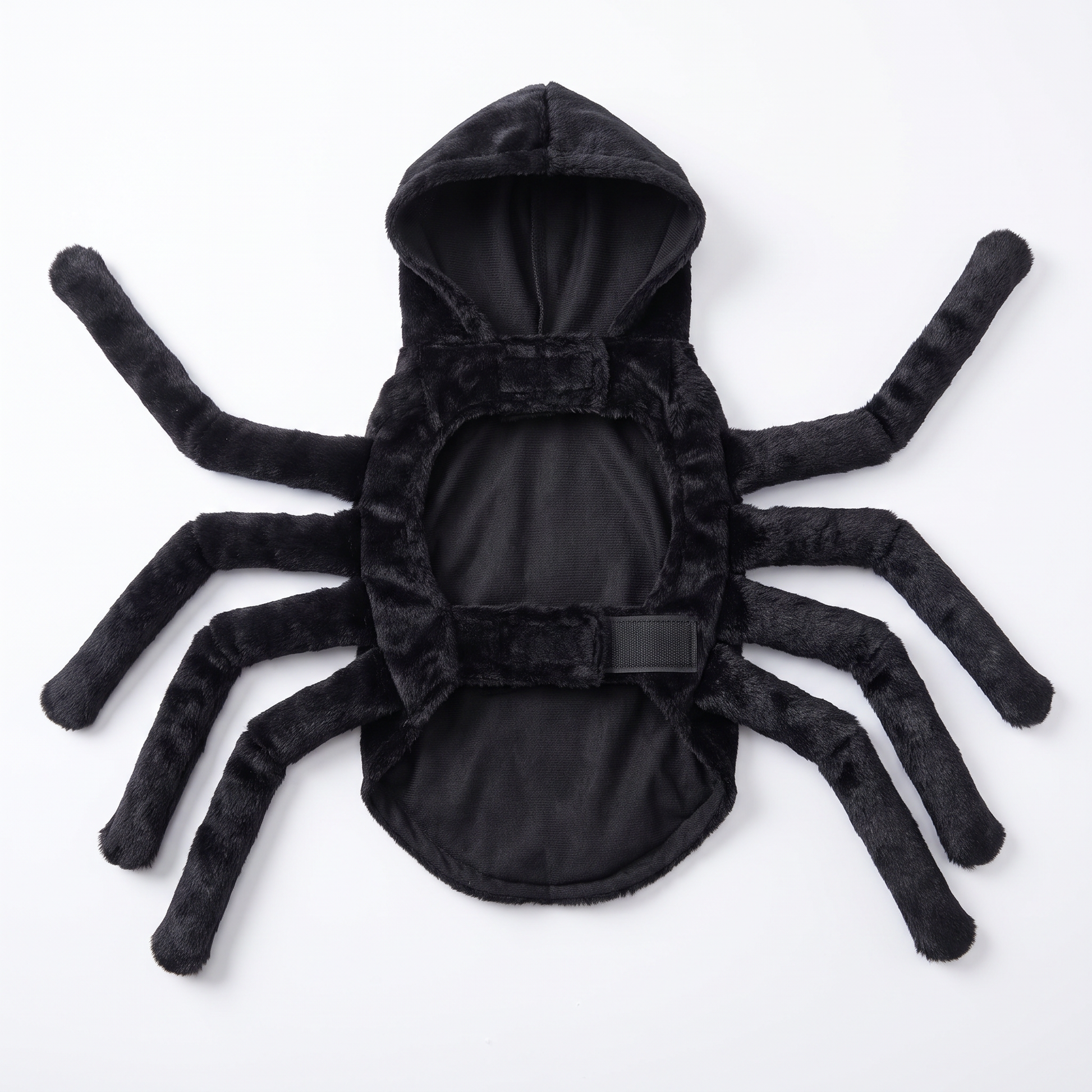 Catspider costume detail flat lay showing 8 spider legs